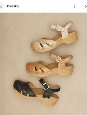 NWOT DANSKO Margreta EU 37 US 6.5-7 Brown Leather Mary Jane Clogs Orig $140